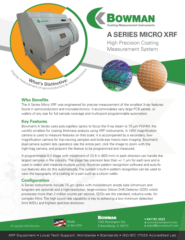 XRF 膜厚計・素材分析器 Aシリーズ